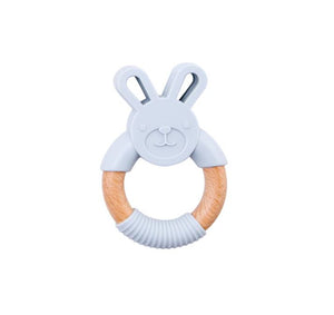 Gray Rabbit Silicone Teether