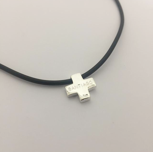 Engraved Cross with Leather Necklace